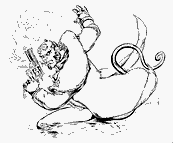 coloriage hellboy avec son pistolet